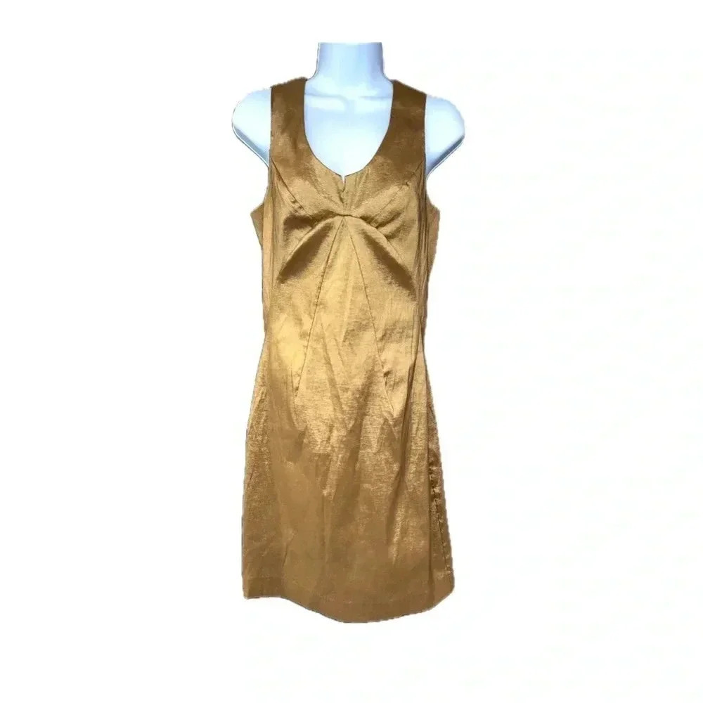 NWOT medium Walter Baker metallic gold dress